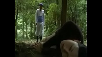 japanese love story school girl is seduced in public toilet and fucked outside