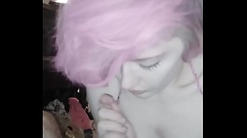 Girlfriend gives amazing blowjobs and jerks his hard cock