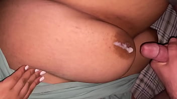 step Mom let her cum a thick loud of cum on her tits