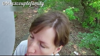 showed a married stranger how to get to the bridge for a blow job, cum in her mouth bisexcouplefamily